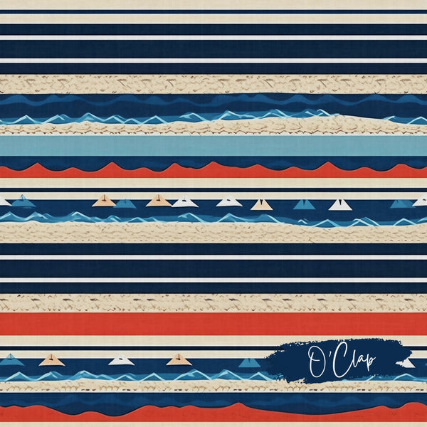 Coastal Waves and Nautical Stripes Wallpaper Wallpaper designs Peel and Stick wallpaper Traditional wallpaper Home interior decor Removable wallpaper Sustainable wallpaper Custom wallpaper Nursery wallpaper Living room wallpaper Bathroom wallpaper